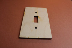 Standard size Lumos Nox Engraved Wood Light Switch Cover fits switches