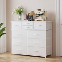 LUMTOK fabric drawers close up on dresser