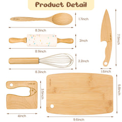 Natural wood and food-grade materials in set