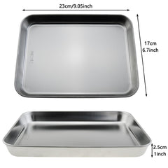 Silver LUORNG stainless steel tray rolled edge design