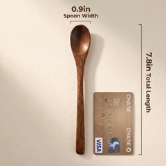 Long-handle wooden spoons for coffee and espresso