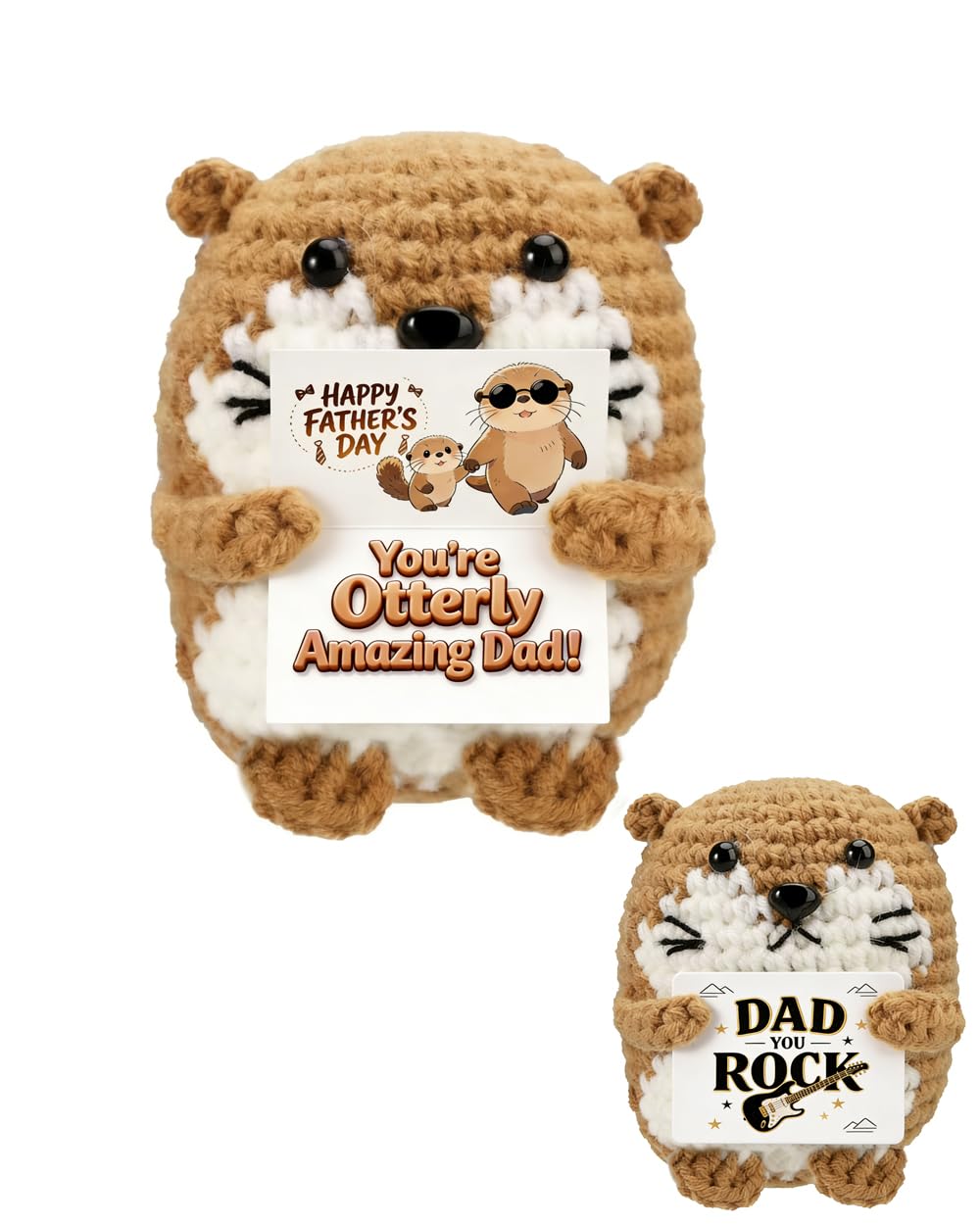 Lureign 3inch handmade crochet otter product front view