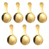Lusofie 7PCS gold short handle spoons set