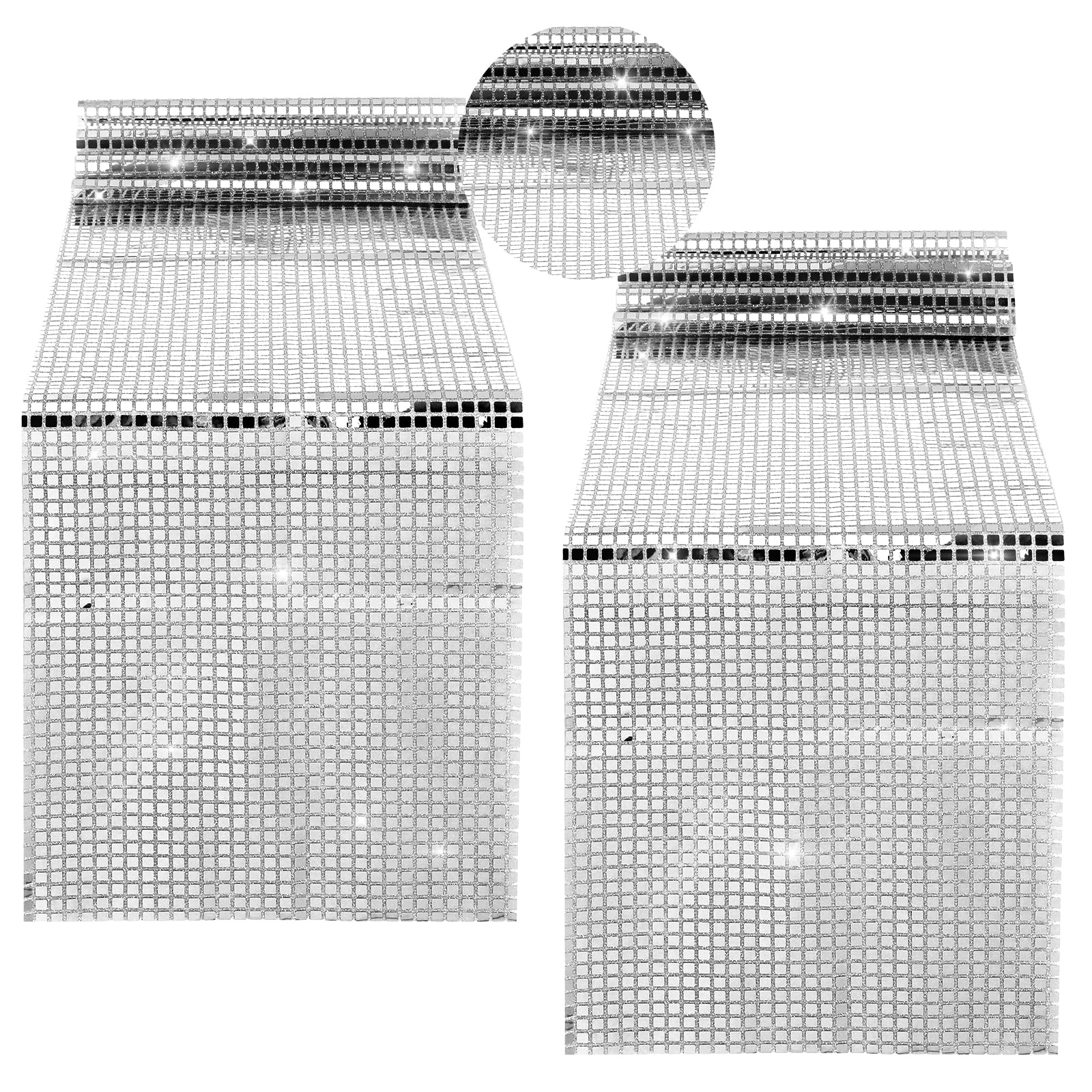 Lusofie disco table runners 2 pack in silver