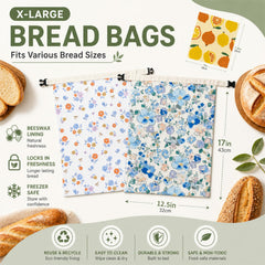 Large sourdough bread bag 17x12.5 inches