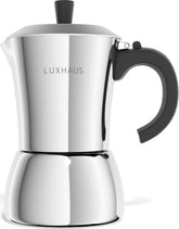 LuxHaus 6 cup moka pot stainless steel