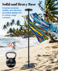 Luxspire pool towel rack outdoor 22cm round storage basket