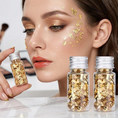 Edible gold leaf decoration on dessert and beverage