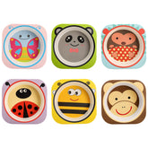 Lyellfe 6 pack bamboo bowls with animal prints