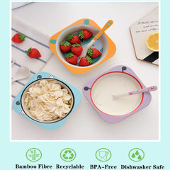 Animal print bamboo bowls for tableware Lyellfe