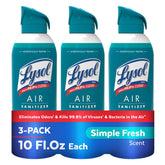 Lysol Air Sanitizer Spray can Simple Fresh Scent