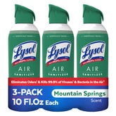 Lysol Air Sanitizer Spray Mountain Spring 10 oz 3 pack