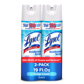 Lysol Disinfectant Spray Crisp Linen 19oz bottle pack 2