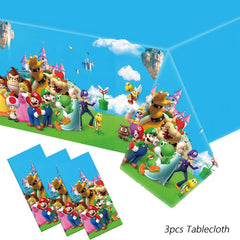 Durable tear-resistant Mario tablecloth by LYYCLFQ