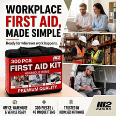 First Aid Kit with 40 item types for quick care