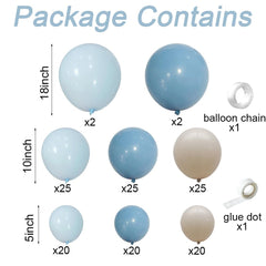 White sand balloons included in garland kit
