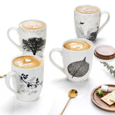 MACHUMA four 12 oz ceramic coffee mugs set