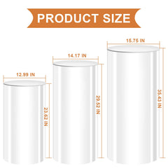 PVC and acrylic round covers on pedestal stands waterproof rustproof fade-resistant