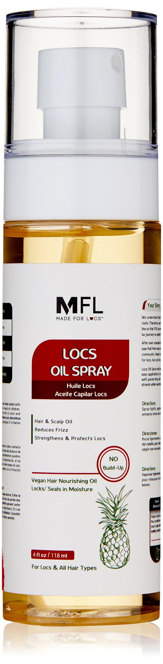 Made For Locs Vegan Oil Spray bottle with label