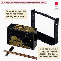 Made in Japan label on bento box packaging