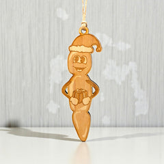 Texas made ornament Howdy Ho rustic wood detail