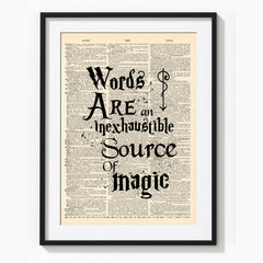 4 Piece Set wall art MaeSean Project dictionary 9x12