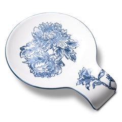 Magclay porcelain spoon rest blue white floral pattern