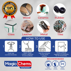 Leather bonding with CA Glue Activator from Magic Chems