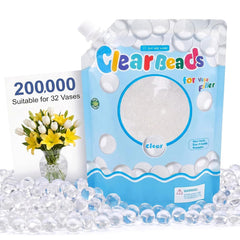 MAGICLUB 200,000 Clear Beads for Vase Fillers packaging