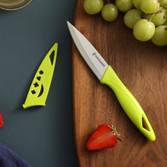 Rainbow colored Magiware paring knives