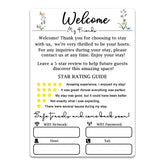 Magnetic acrylic welcome sign with 1mm backing for fridge or metal surface