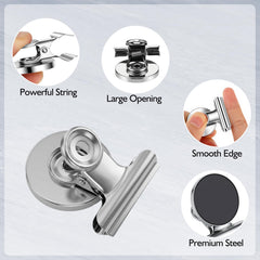 Magnetic clip features 0.98 inch magnet and 0.59 inch grip opening