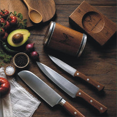 Sharpener accommodates paring knives to chef knives edge to edge
