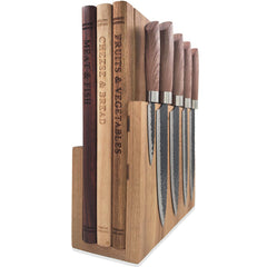 Magnetic knife holder block with strong neodymium magnets