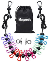 magnetic retractable clothesline with two magnetic hooks