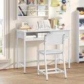 MAHANCRIS kids desk and chair set white model KDBW11901N1