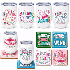 Mahjong gifts for women four pack tumblers with lids