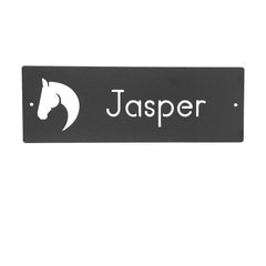 Main Street Steel Personalized Horse Stall Nameplate 13 inch wide