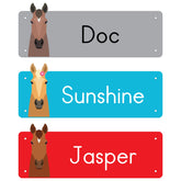 Main Street Steel stall plate horse sign 13x4
