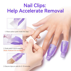Reusable nail remover clips for finger and toe nails Makartt 20 Pcs