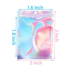 Malastar smell proof zipper seal bag 2x3 inch clear front