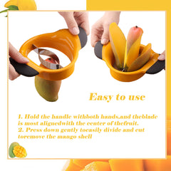 ABS and stainless steel mango slicer construction