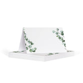 Manta Makes Eucalyptus name place cards in white and green