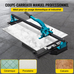 Manual tile cutter with laser infrared positioning