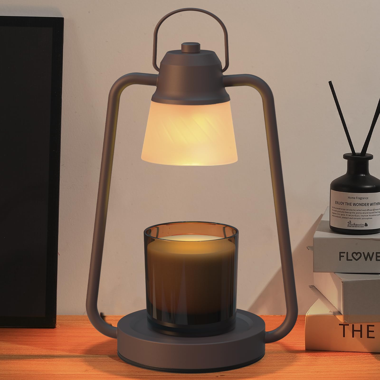 MAOYUE candle warmer lamp timer with two bulbs in retro base