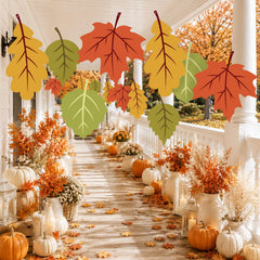 Maple leaf hanging classroom decor with pre punched holes