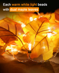 Maple leaf light string 8.2 ft each with 20 LEDs per string
