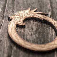 Celtic dragon ornament crafted in Texas for Christmas decor