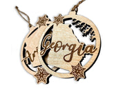 Wood State Shape Ornaments made from maple wood