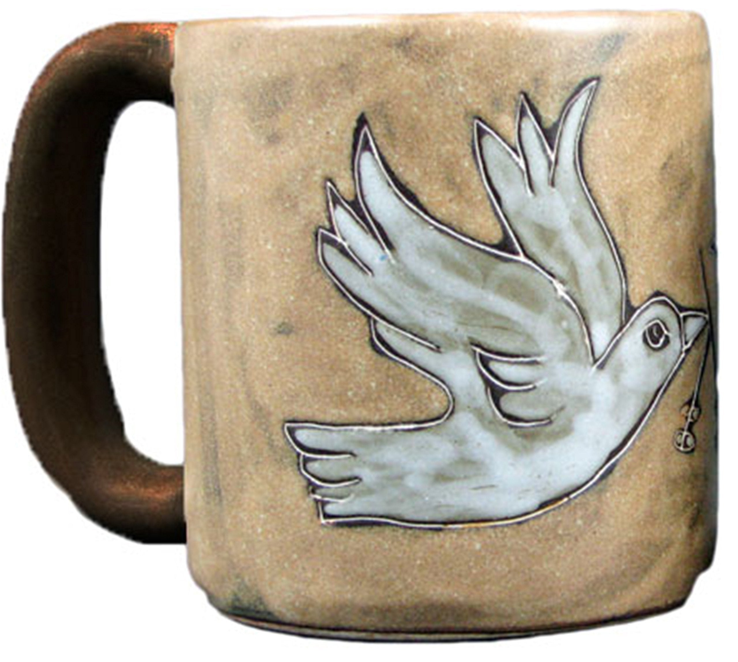 Mara Stoneware Mug Doves 16 oz front view
